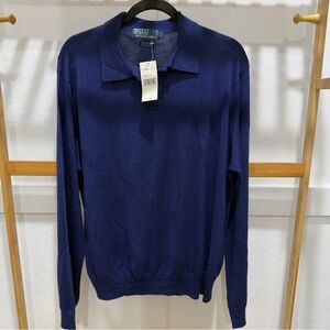 Polo by Ralph Lauren Men's Blue Sweater WOOL, CASHMERE, SILK